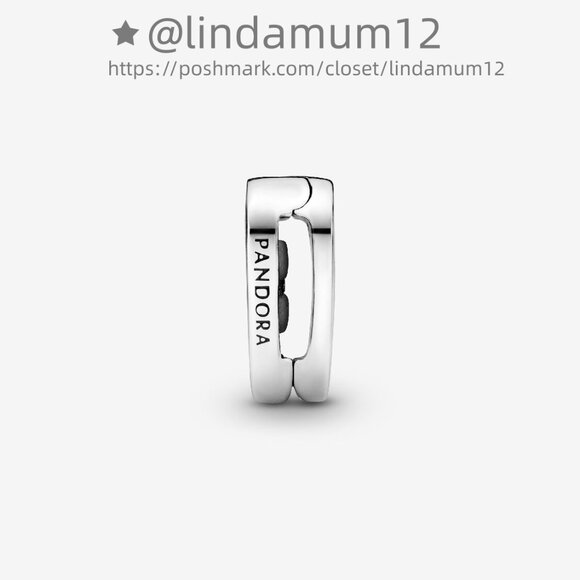 Pandora Blue Pavé Heart Clip Charm - Picture 3 of 4